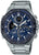 Reloj Casio Edifice para hombre con esfera azul oscuro, taquímetro y correa de acero inoxidable