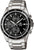 Reloj Casio Edifice para hombre, cronógrafo, correa de acero inoxidable, esfera negra