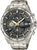 Reloj Casio Edifice para hombre: correa de acero inoxidable, esfera negra, cronógrafo con tres subesferas