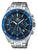 Reloj Casio Edifice para hombre con esfera azul, correa de acero inoxidable y subesferas de cronógrafo