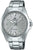 Reloj Casio Edifice para hombre de acero inoxidable, brazalete de eslabones plateado, esfera gris, fecha