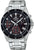 Reloj Casio EDIFICE para hombre con esfera negra y correa de acero inoxidable, cronógrafo