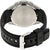 Pulsera para hombre, parte trasera con fondo de caja plateado y correa negra