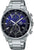Reloj Casio Edifice para hombre con esfera azul, correa de acero inoxidable y aspecto de cronógrafo