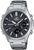 Reloj Casio Edifice para hombre con correa de acero inoxidable, esfera negra y pantalla digital