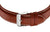 Pulsera de cuero marrón con cierre de hebilla en el reloj de pulsera para hombre