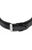 Pulsera de cuero negro con cierre de metal y hebilla para reloj de hombre