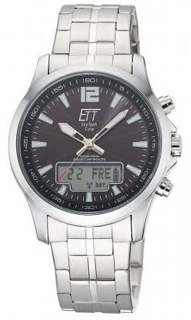Reloj de hombre con correa de acero inoxidable y esfera oscura