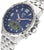 Pulsera de hombre, caja plateada, esfera azul con pantalla digital