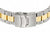 Pulsera para hombre: brazalete de acero inoxidable con eslabones en tono dorado y cierre con grabado ETT