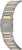 Pulsera de hombre vista lateral con correa de metal bicolor y grabado ETT