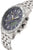Pulsera para hombre, esfera azul, manecillas analógicas, pantalla digital, correa de acero