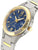 Reloj ETT Everest para mujer, esfera azul con índices, bisel dorado, caja metálica