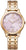 Pulsera de mujer con caja en tono oro rosa, brazalete de eslabones y esfera morada