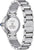 Reloj de mujer con inscripción Citizen y Eco-Drive en la parte posterior y pulsera de acero inoxidable plateado