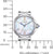 Reloj Citizen Eco-Drive para mujer, caja plateada, esfera azul con números romanos