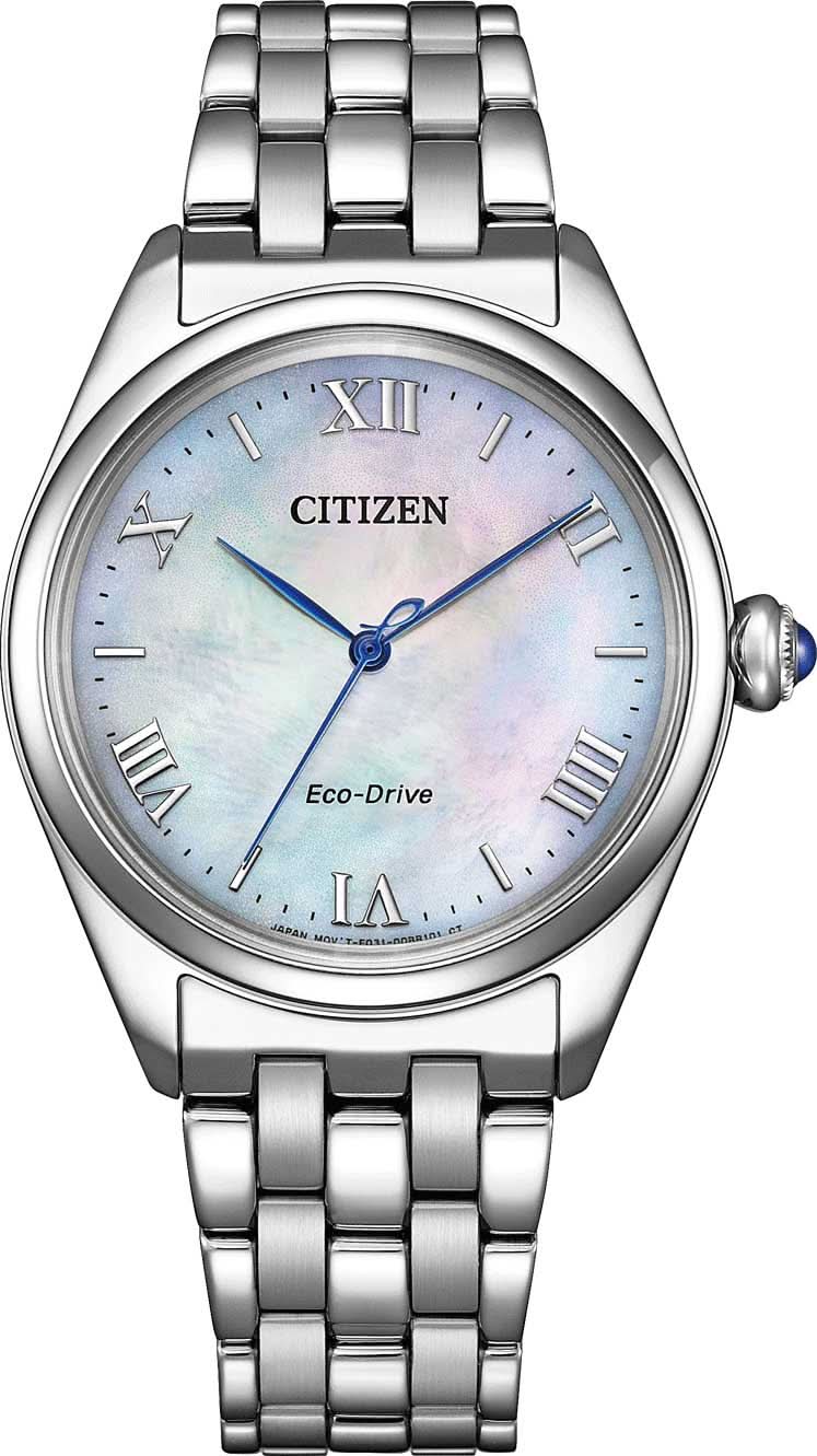 Reloj Citizen L Classic para mujer con pulsera de acero inoxidable plateado y esfera de nácar
