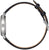 Reloj de pulsera Citizen con correa de cuero negra y caja de metal, hebilla visible