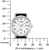 Reloj Citizen para mujer con esfera plateada, correa de cuero negra y pantalla de cuarzo
