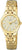 Reloj de mujer con pulsera de acero inoxidable en tono dorado y esfera clara