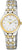 Reloj Citizen Eco-Drive bicolor para mujer con esfera blanca y brazalete de metal