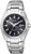Reloj de mujer con pulsera de metal plateado y esfera negra, Citizen Eco-Drive