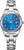 "Reloj de mujer con esfera azul, brazalete de metal plateado y Eco-Drive"