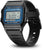Casio Vintage reloj con caja negra, pantalla LCD retroiluminada en azul