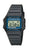 Casio Retro watch with black strap and blue digital display