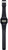 Reloj de pulsera digital con correa de plástico negra, vista lateral, pantalla LCD