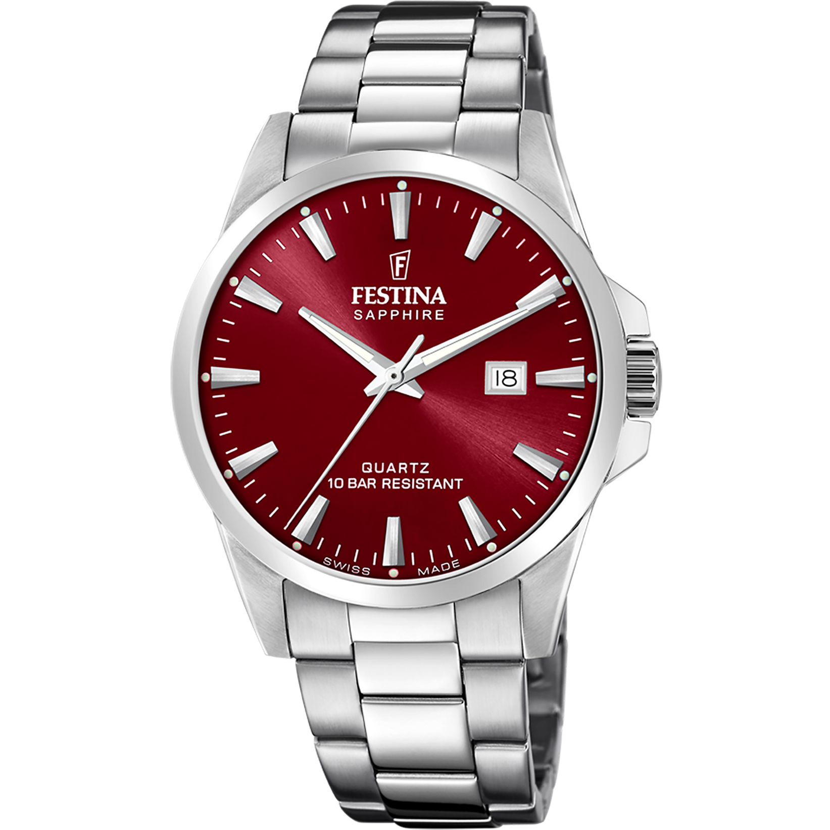 Festina Swiss Made Classic F20024/7 Herrenuhr • Edelstahlarmband • Schweizer Quarzwerk