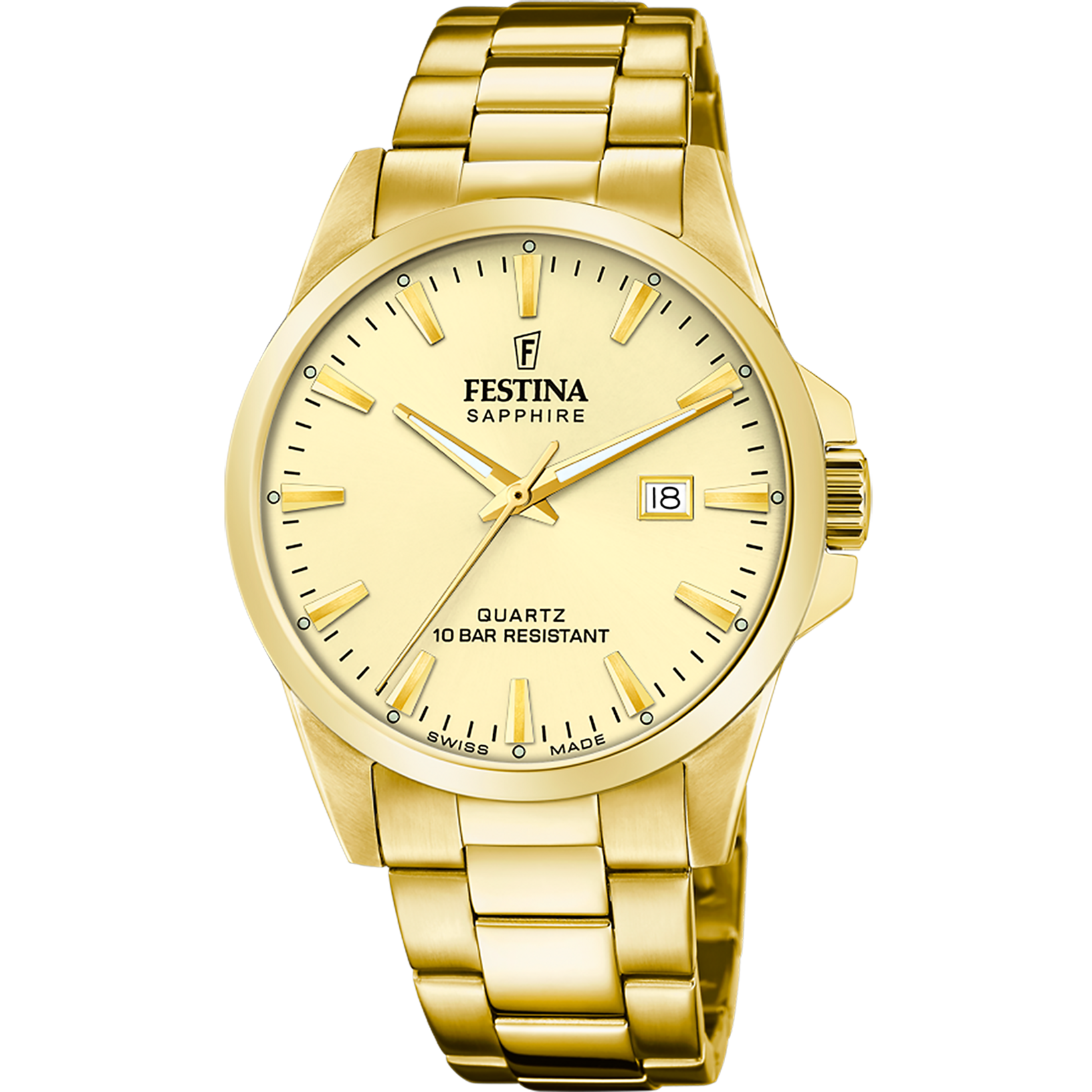 Festina Swiss Made F20044/4 Herrenuhr • Saphirglas • Quarzwerk Swiss Made