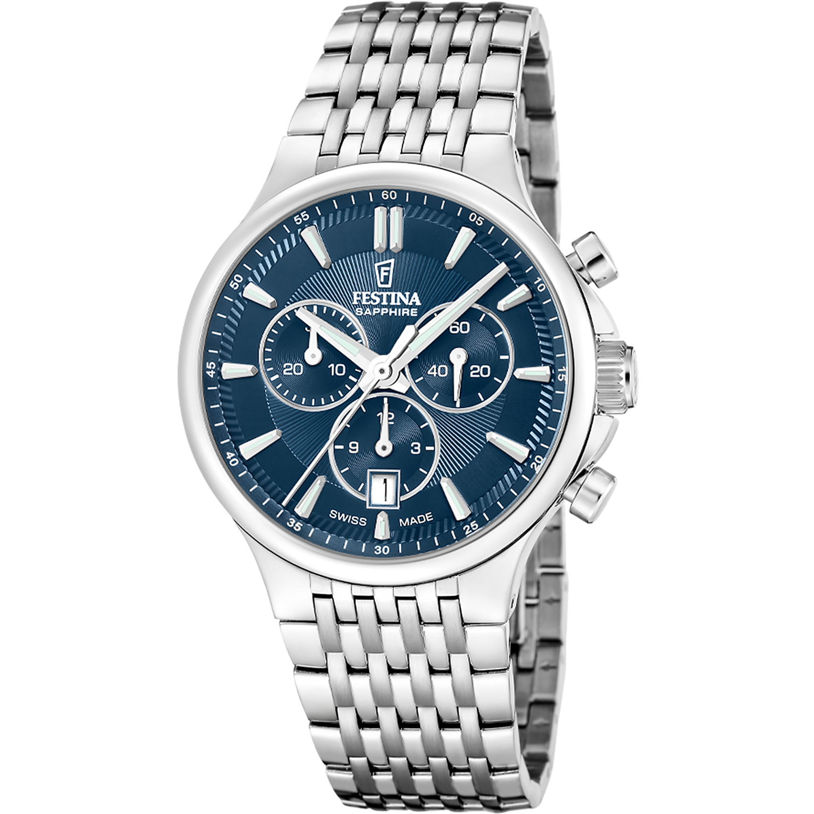 Festina Swiss Made Chronograph F20093/2 Herrenuhr • Saphirglas • Chronograph-Funktion