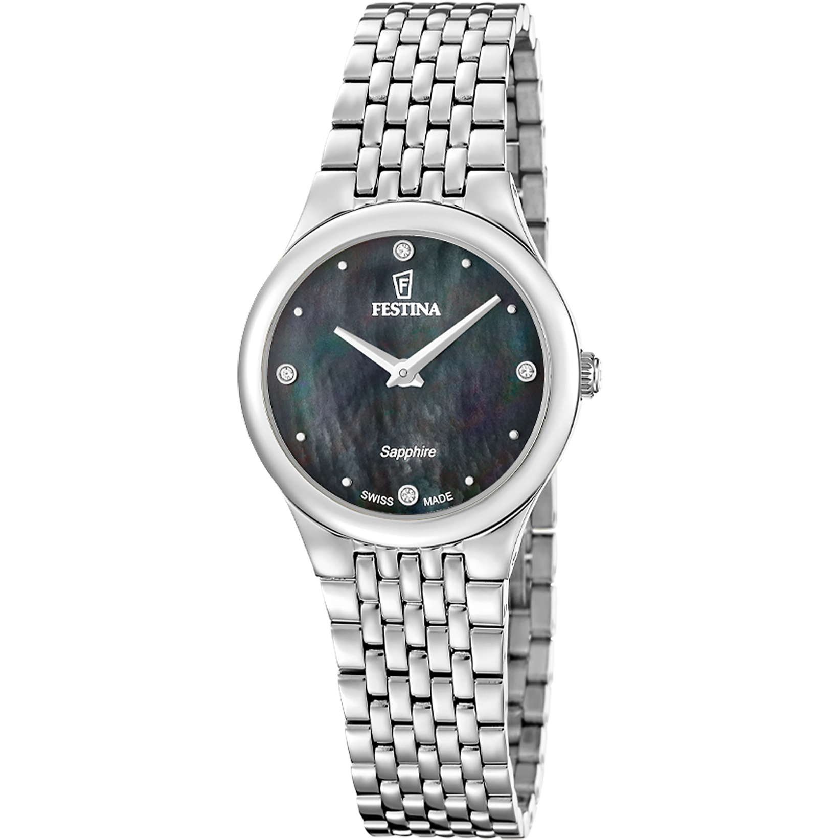 Festina Swiss Made Grace F20096/4 Damenuhr • Saphirglas • Edelstahlarmband