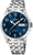 Pulsera de hombre con esfera azul y correa de acero inoxidable
