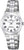 Festina Reloj de mujer con esfera blanca, escala de índices negra y brazalete de acero inoxidable