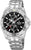 Festina Reloj multifunción con esfera negra y correa de acero inoxidable, cronógrafo