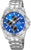 Festina Reloj para hombre con esfera azul, subdiales de cronógrafo y correa de acero inoxidable.