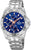 Festina Reloj multifunción con esfera azul, brazalete de acero plateado y detalles de cronógrafo