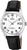 Reloj Festina para hombre: correa de cuero negra, caja plateada, esfera blanca, ventana de fecha