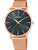 Festina Boyfriend F20477/2 Damenuhr Schwarz • Milanaise-Armband in Roségold • Mineralglas