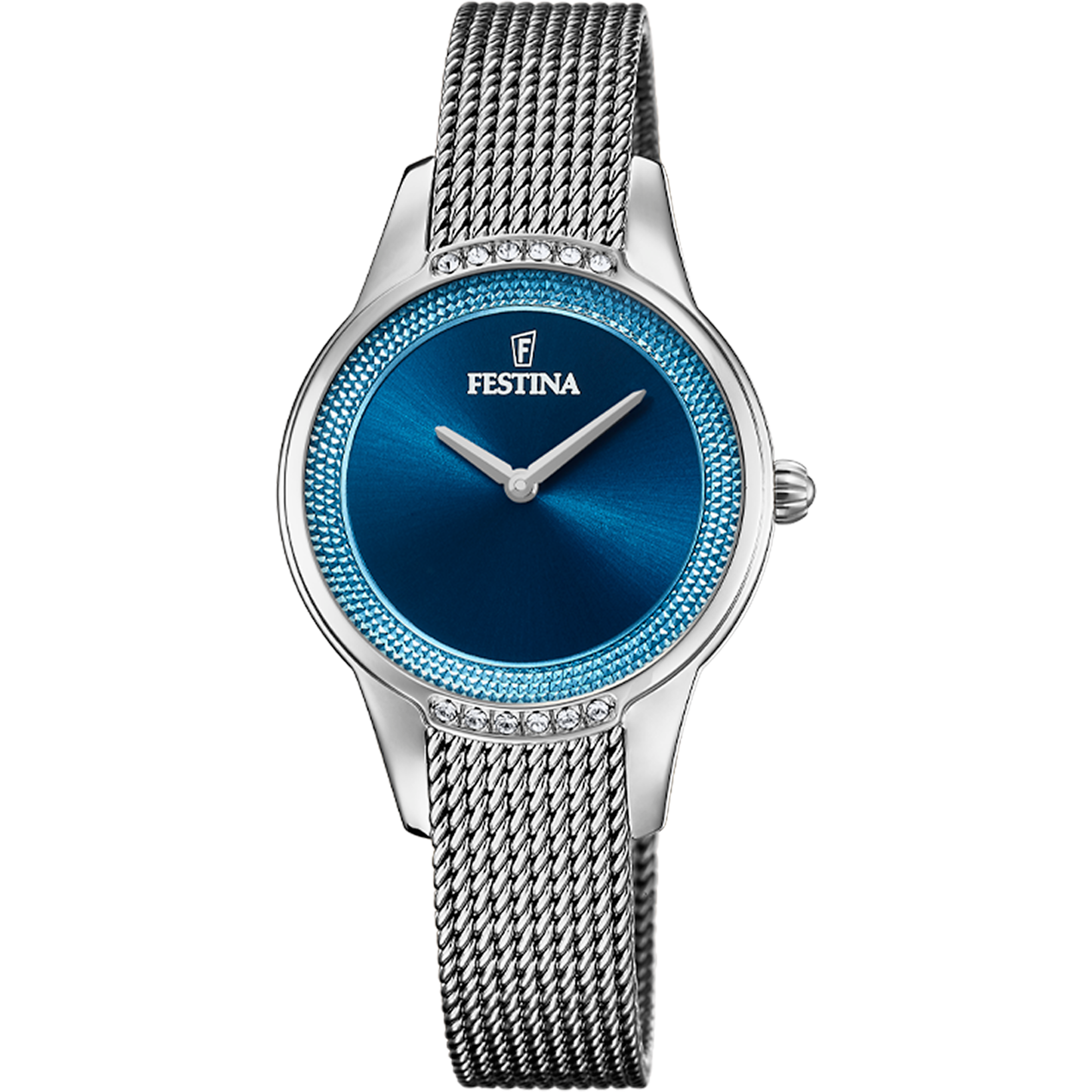 Festina Mademoiselle F20494/2 Damenuhr Blau • Mineralglas • Zirkonia-Besatz