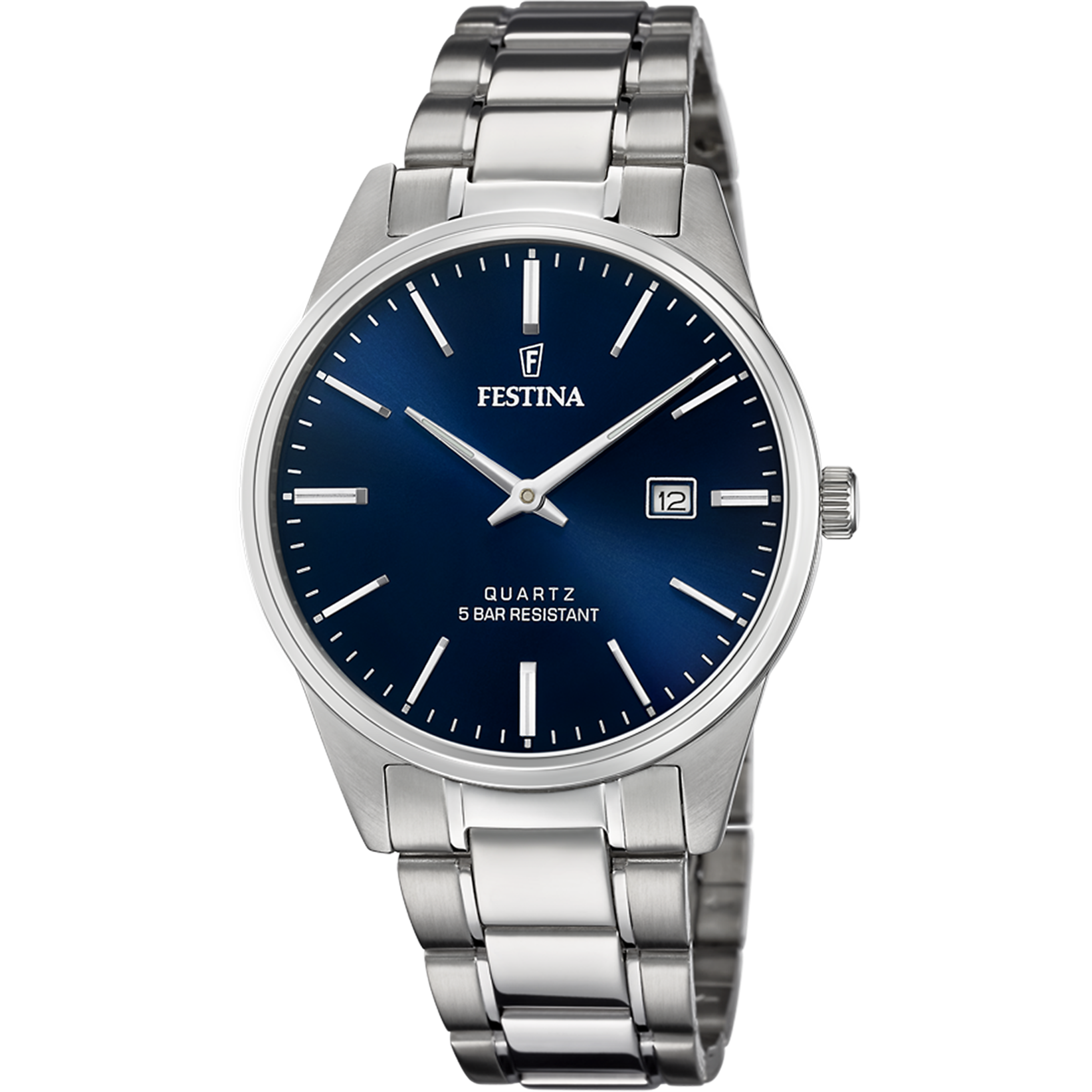 Festina Classics F20511/3 Herrenuhr Blau • Mineralglas • Stahlarmband