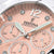 Festina Damenuhr-Detail: esfera rosa con contadores de cronógrafo