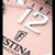 Pieza Festina de acero inoxidable con logo F y grabado, primer plano