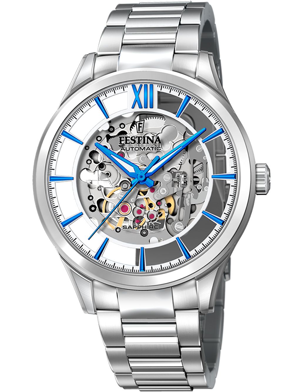 Festina Automatic Skeleton F20630/2 Herrenuhr Silber • Saphirglas • Miyota Automatikwerk