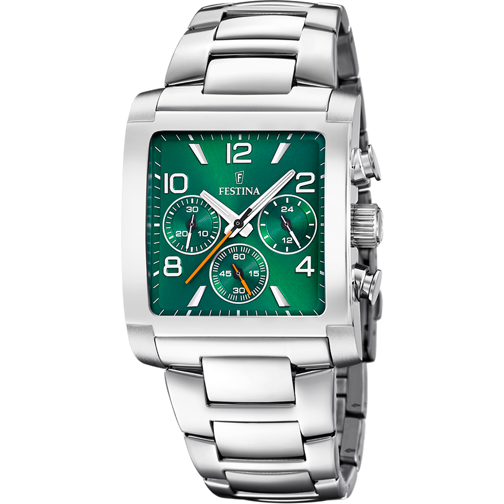 Festina Timeless F20652/2 Herrenuhr Grün • Chronograph • Mineralglas