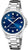 Festina - Reloj de mujer de acero inoxidable con caja redonda y esfera azul, índices y manecillas.