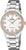 Reloj de mujer Festina de acero inoxidable con esfera de nácar, números romanos y bisel de piedras