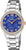Festina Reloj de mujer con brazalete de acero inoxidable, esfera azul y números romanos, bisel con piedras